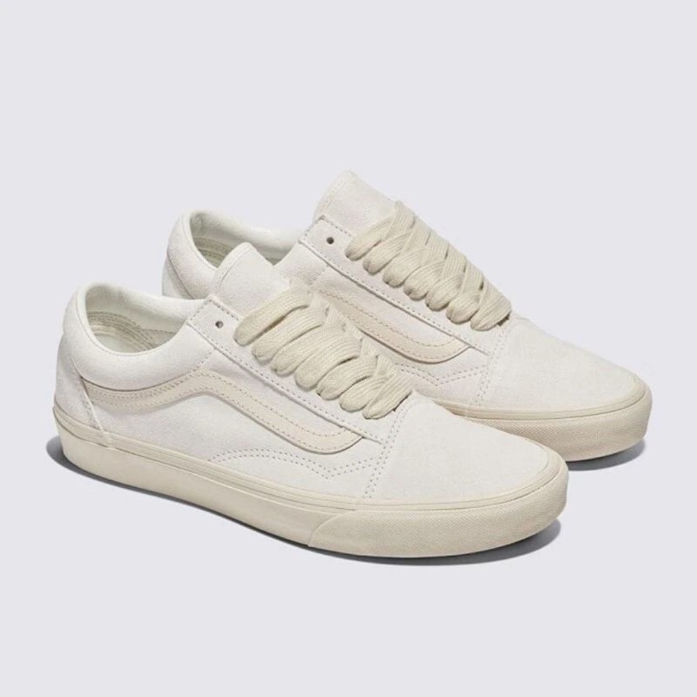 Vans Old Skool Oversized Lace Marshmallow Suede Sneakers W7.5 M6 UNISEX NEW